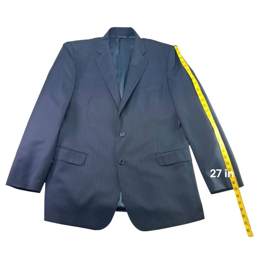 Ermenegildo Zegna Pinstripe Wool‑Silk Suit 44L Classic Italian‎